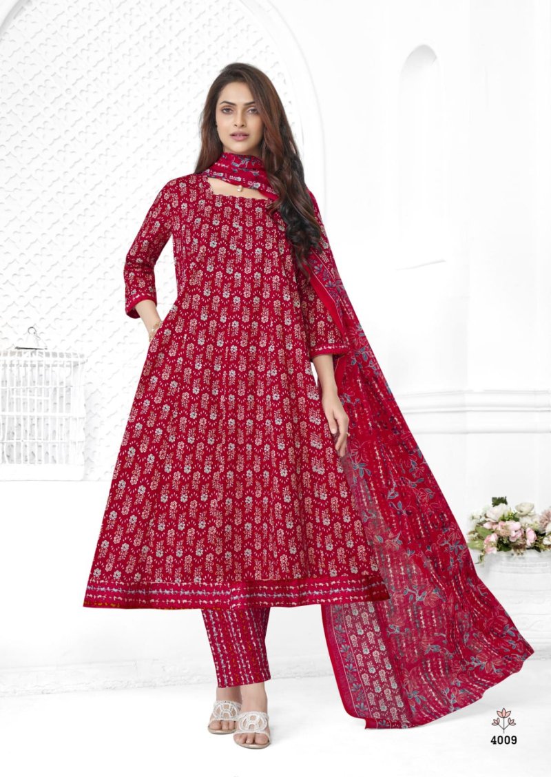 Anarkali Vol 4 By Kundan Cotton Anarkali Kurtis Set 